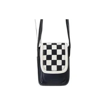 ADER ERROR Sheepskin Tote Shoulder Bag, Crossbody Bag Mini Unisex Black White Patchwork