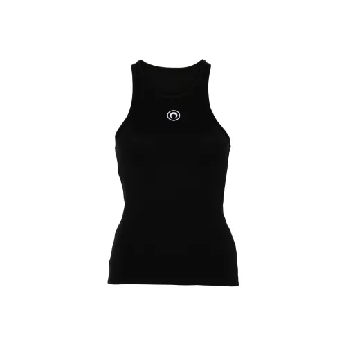 Marine Serre Moon Logo Ribbed Jersey Tank Top 'Black'