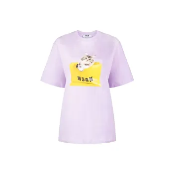MSGM T Shirts Women's Purple