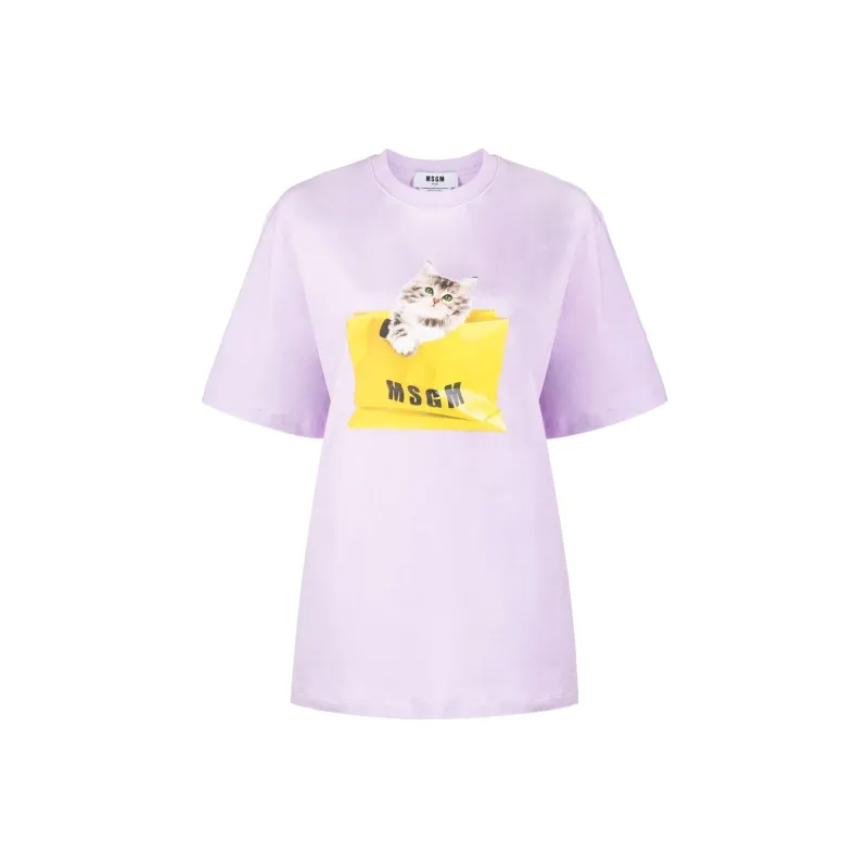 MSGM T Shirts Women's Purple-0