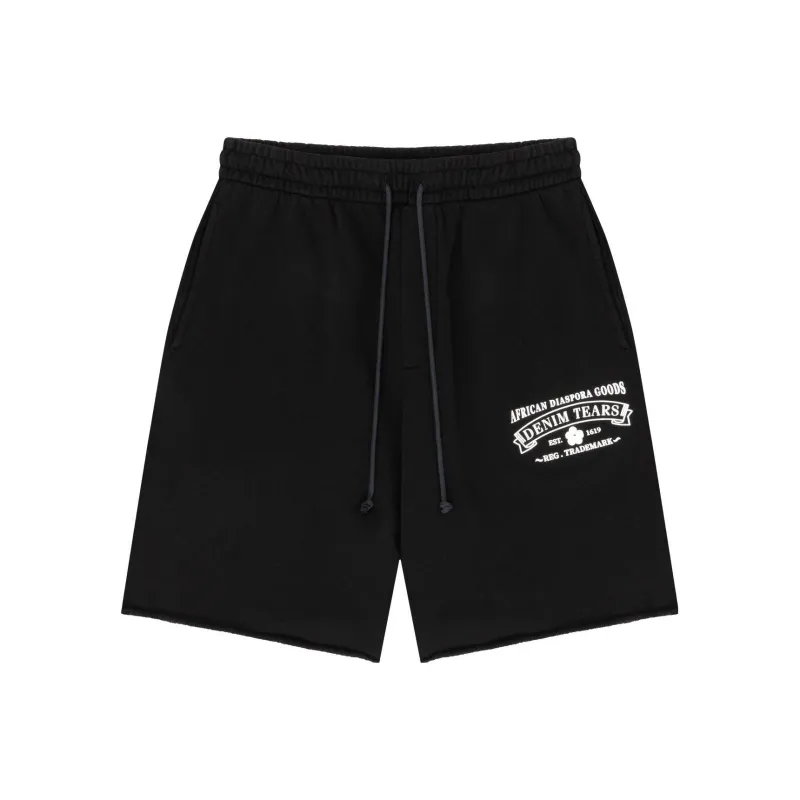 Denim Tears Sports Shorts Unisex Black-0