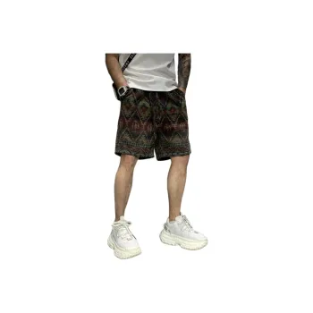 XIDELONG Casual Shorts Unisex Navy Blue Plaid