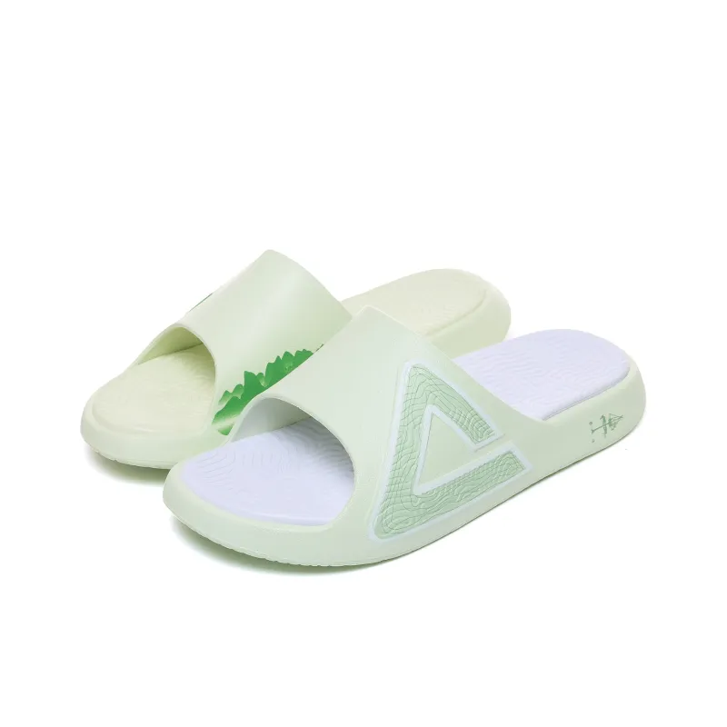 PEAK Attitude 7.0 Slip Resistant Abrasion Resistant Cushioning Slide Slippers Men's White And Green Mandarin Ducks-0