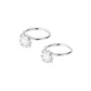 4mm Zircon Hoop Earrings[999 Fine Silver]