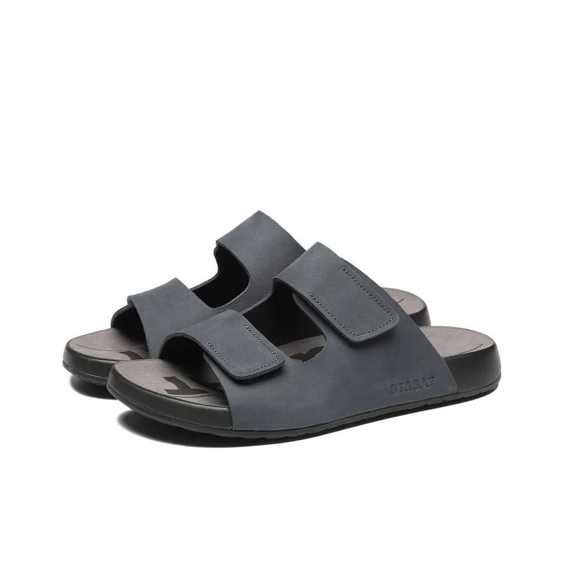 ST&SAT Rubber Sole Slip Resistant Abrasion Resistant Slide Slippers Men's-1