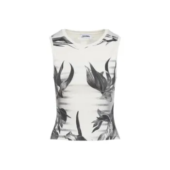 Jean Paul Gaultier Flower Body Morphing Mariniere Printed Tank Top