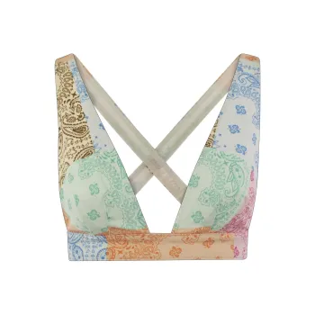 MC2 Saint Barth Eda Scooped Denim Bandanna Top