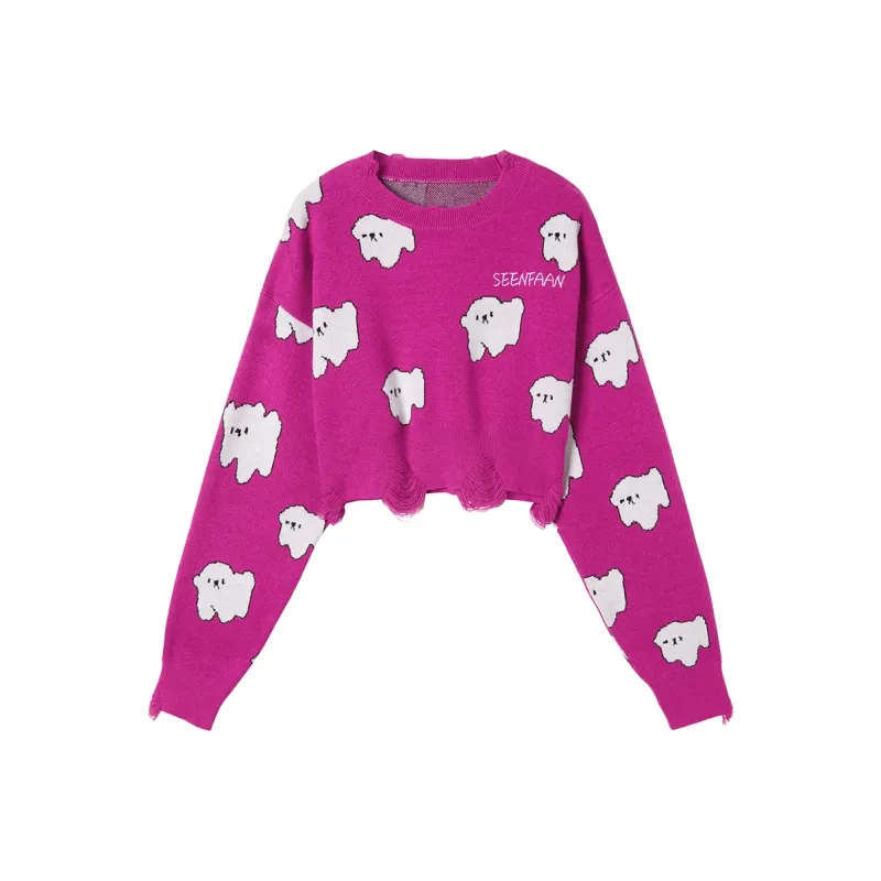 SEENFAAN x FEIHUASANQIAN,YISHUJIA Loose Fit Sweater Women's-2