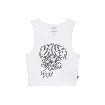 Vans Prowler Fitted Tank Top Tank Tops Women's White