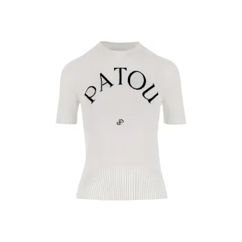 Patou Logo Embroidered Knitted Top