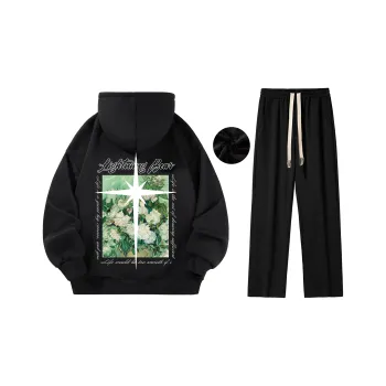 LIGHTNING BEAR Sweatshirt Sets Unisex