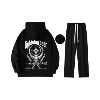 LIGHTNING BEAR Sweatshirt Set Unisex