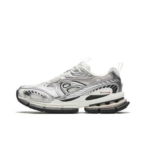 Anta Champion G01 Anti Slip And Wear Resistant Breathable Low Top Casual Shoes Women's White Silver