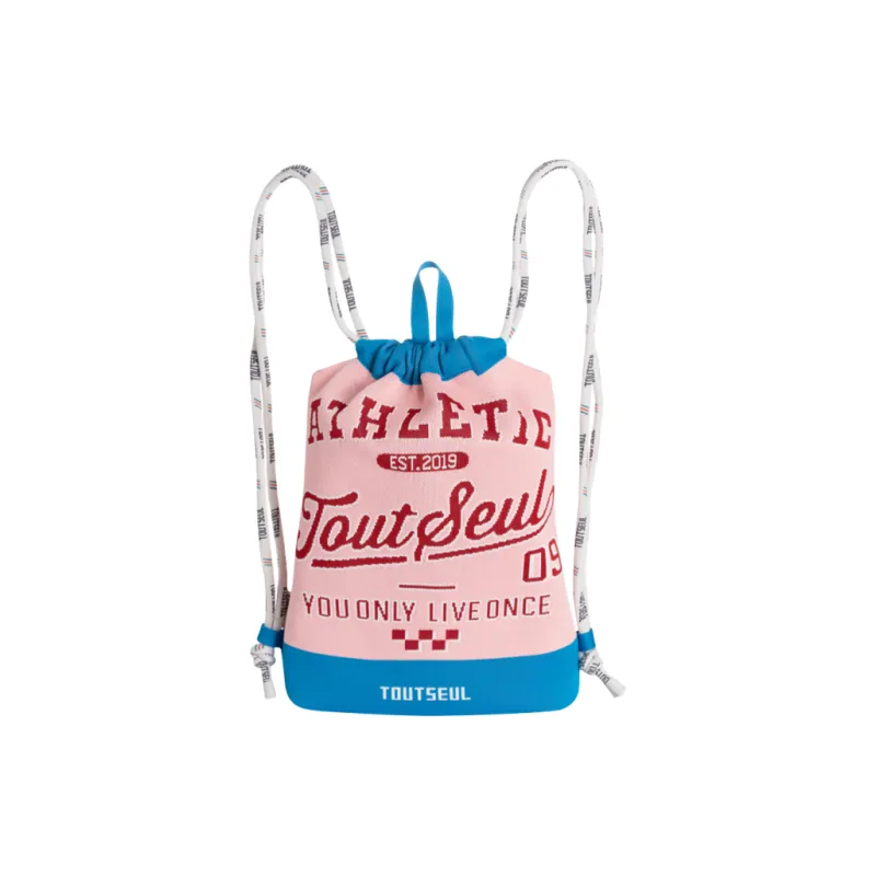 TOUTSEUL YOLO Polyester Backpack Unisex Pink Blue-0