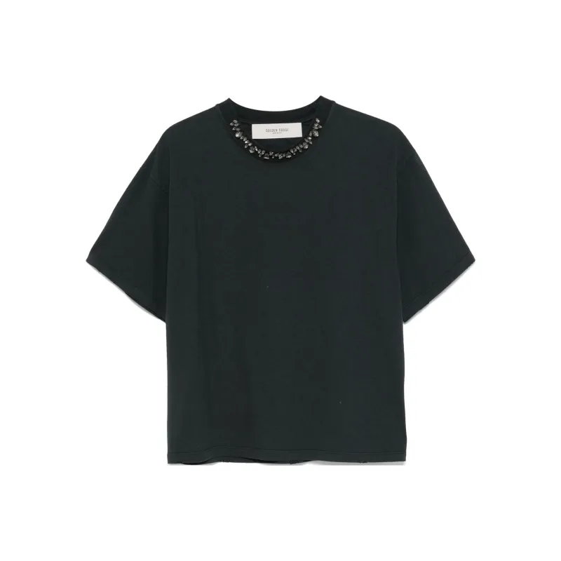 Golden Goose Embellished Neck T Shirt-0