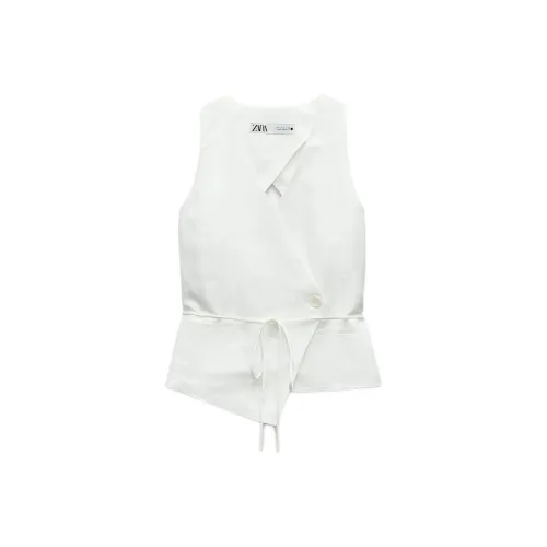 ZARA Tank Tops Women's White