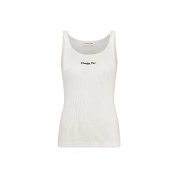 DIOR SS25 Spring Summer Ready to Wear Collection Tank Top Women's White