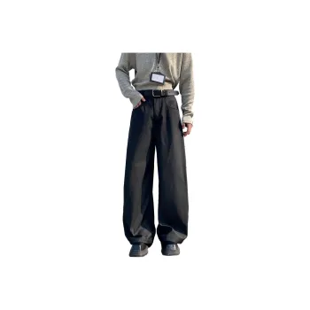 HCHUICHENG Casual Pants Unisex Dark Gray