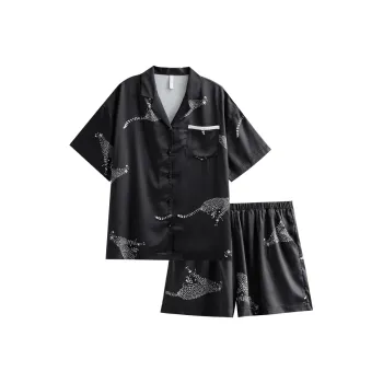 Same Language Pajama Set Women's Day Black · Cheetah