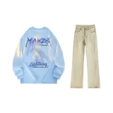 Arctic Ice Blue (Long-Sleeved)+Yellow Mud Jeans