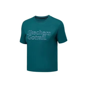 Skechers Mountain And Wild Outdoor Series SS25 T Shirt Women's Deep Sea Green 006U