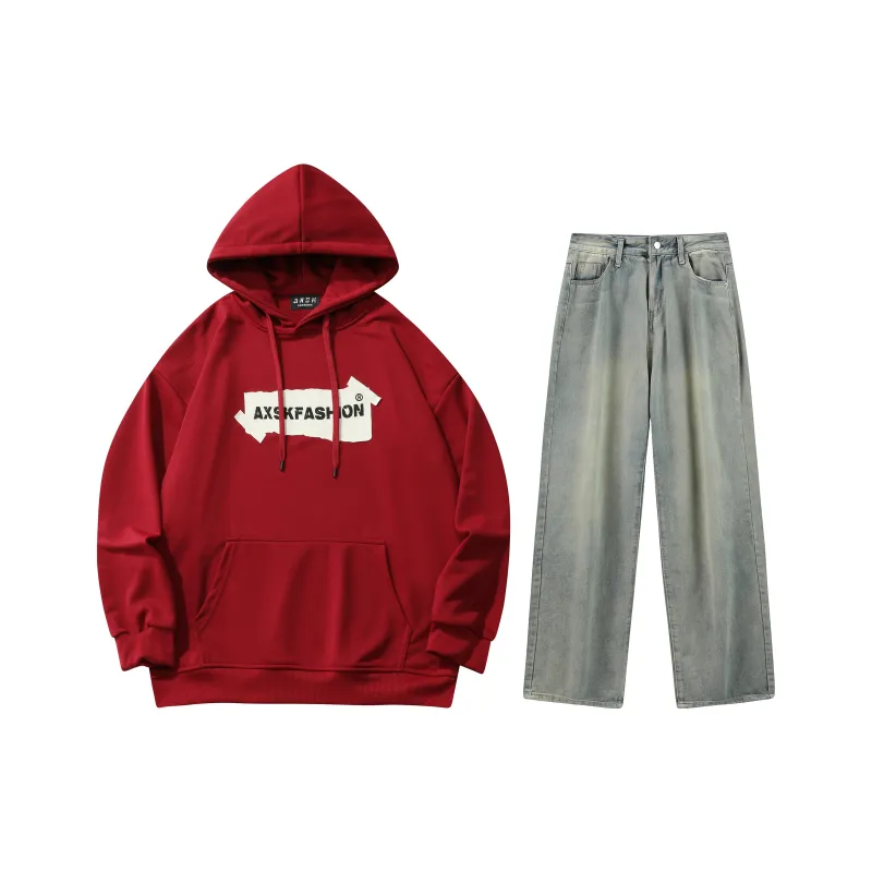 A.X.S.K Sweatshirt Sets Unisex-34