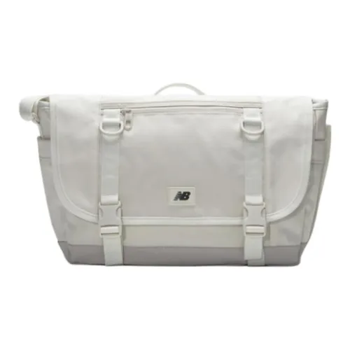 New Balance Nylon Shoulder Bag, Crossbody Bag, Handbag Medium Size Unisex Cream