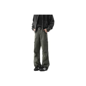 JASONWOOD Casual Pants Unisex Washed Out Green