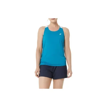Asics COURT TANK Tank Tops Women's Cyan/Bright White