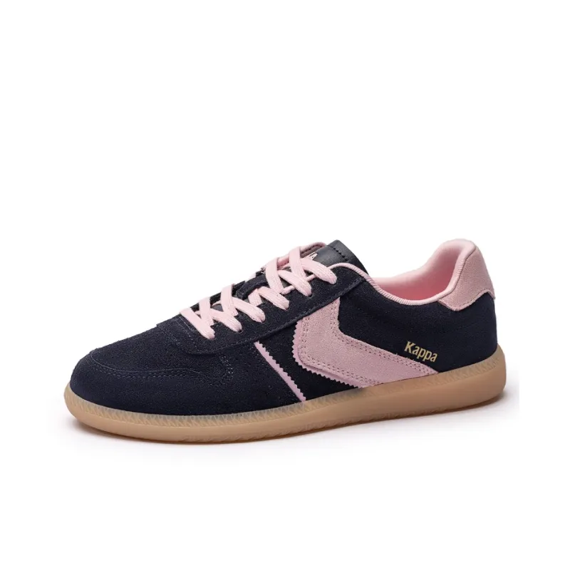 Kappa Back to Back Anti Slip Wear Resistant Low Top Skateboard Shoes Women's Black Pink-2