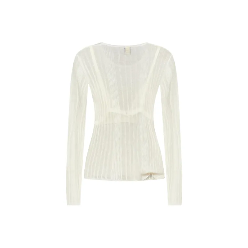PINKO Semi Sheer Ribbed Jumper-1