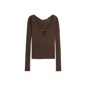 Jacquemus Logo Plaque Long Sleeved Top