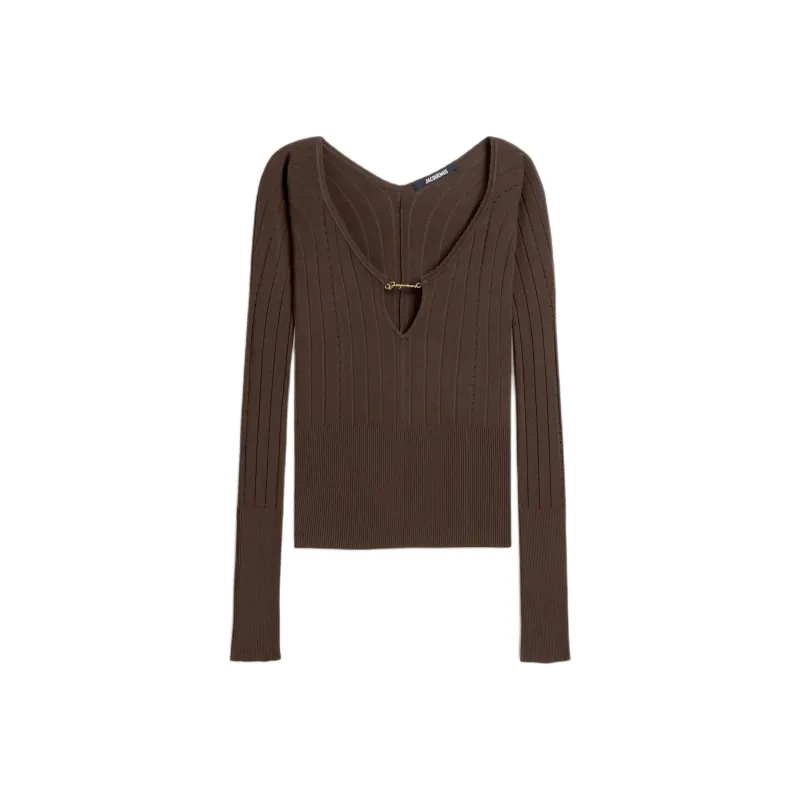 Jacquemus Logo Plaque Long Sleeved Top-0