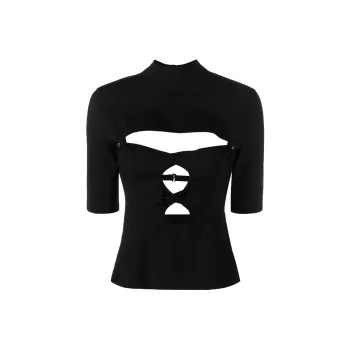 Jacquemus Le Haut Palmi Twist Cut-out Top.
