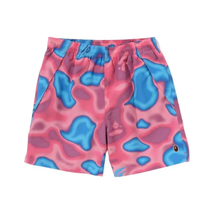 Bape Liquid Camo Shark Sweat Shorts-6