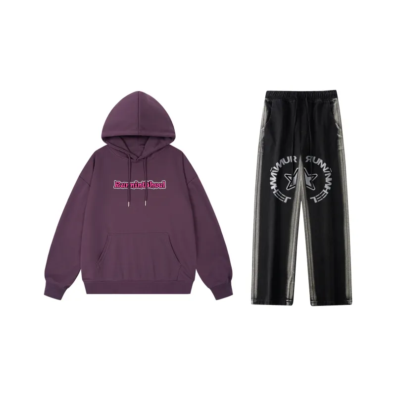 RUNNINWHEEL Sweatshirt Sets Unisex-28
