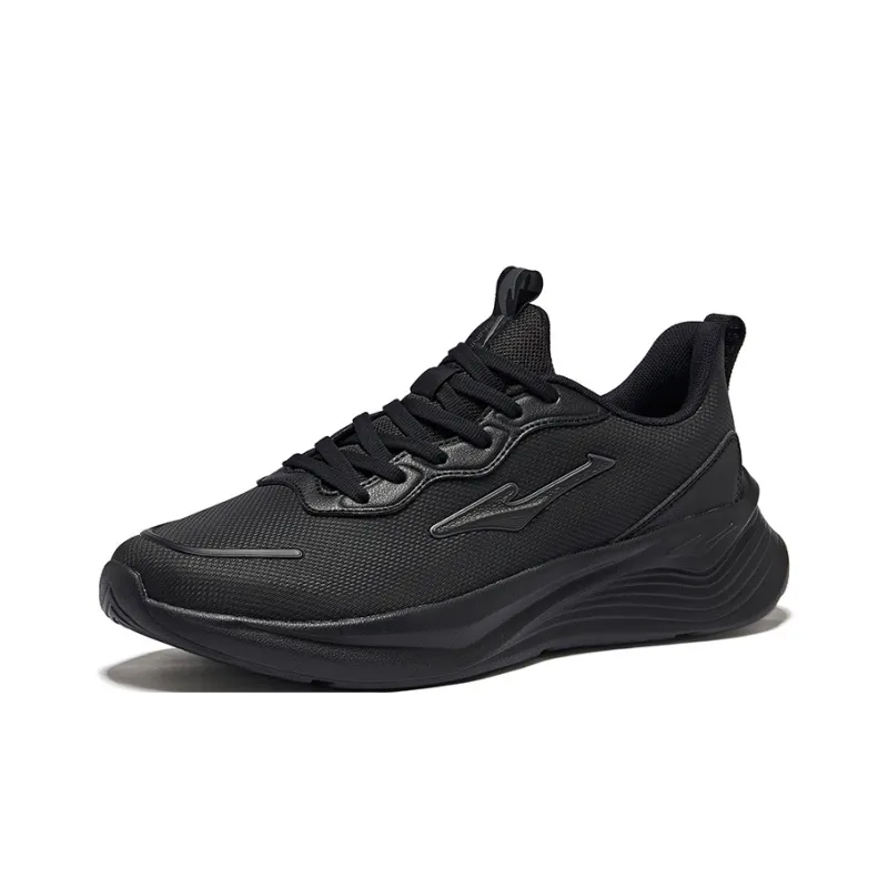 Erke Cushioning, Breathable, Lightweight Low Top Casual Running Shoes Men's Jet Black-1