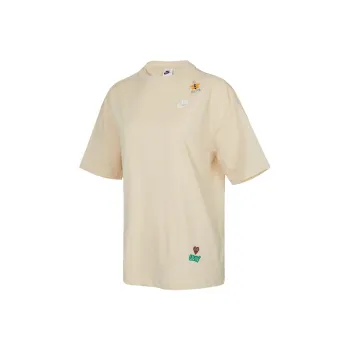 Nike Drop Shoulder Sleeve T Shirt Women's Light Yellow
