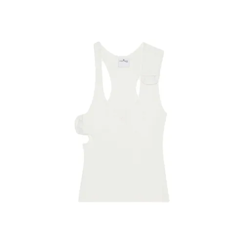 COURREGES 90s Ribbed Tank Top 'Heritage White'