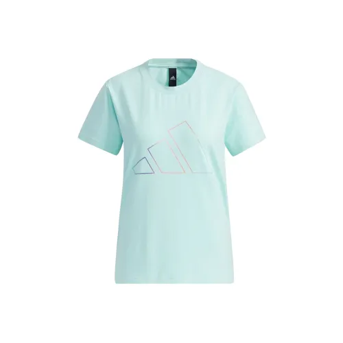 Adidas Set in Sleeve T Shirt Women's Green