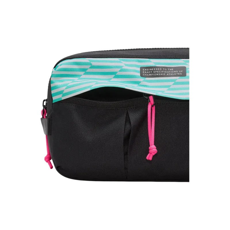 Nike Polyester Handbag Unisex Black & Aurora Green-4