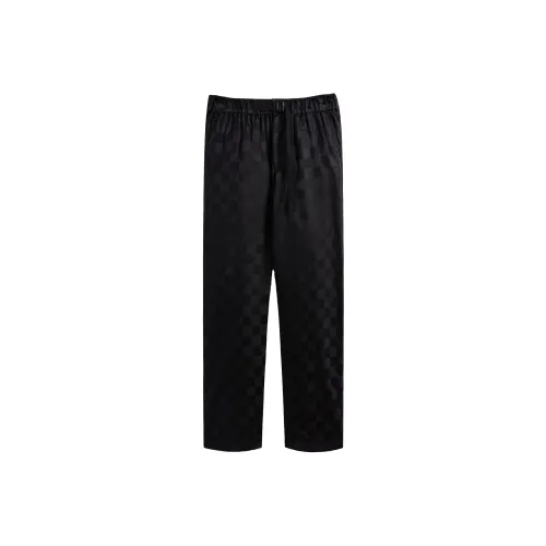 CROQUIS Casual Pants Unisex 966 Black Gray Stripes/Checkered