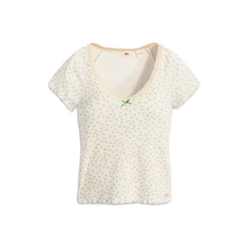 Levis T-Shirts Women's Ecru