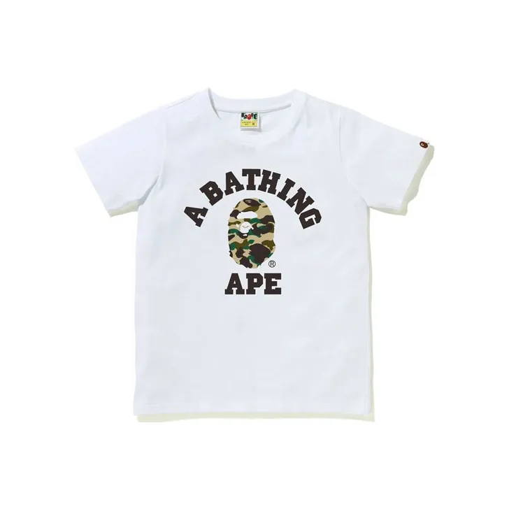 Bape 1st Camo College Tee Tee Ladies Black/Green-3