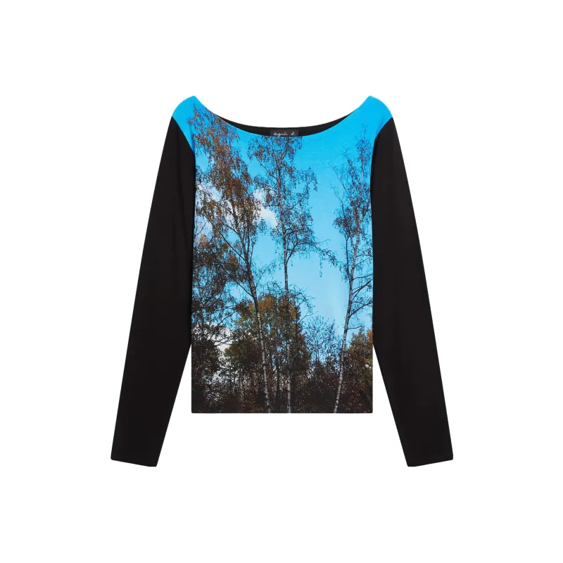 Agnes B. Les Arbres Du Coeur Volant Boat-neck T-shirt-0