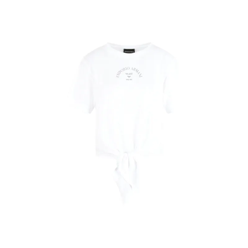 EMPORIO ARMANI Lightweight Jersey T shirt With Knot-0