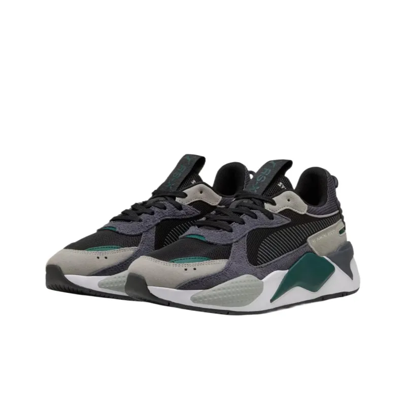 PUMA RS X Breathable Low Top Training Shoes Unisex Black Gray-2