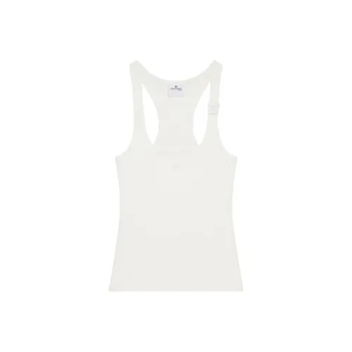 COURREGES Buckle 90s Rib Tank Top 'Heritage White'