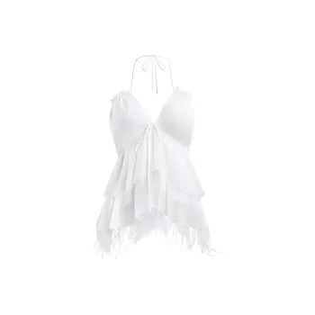 Flowers In Water Slip Dress Women's White