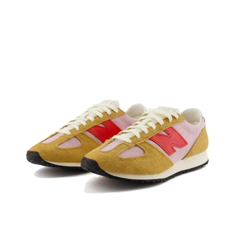 New Balance NB 471 Anti Slip Wear Resistant Low Top Casual Shoes Unisex Yellow Pink-1
